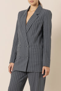 Nude Lucy finley pinstripe blazer navy pinstripe jackets