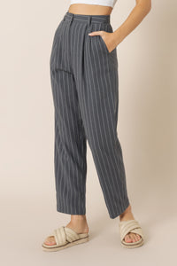 Nude Lucy finley pinstripe tailored pant navy pinstripe pants