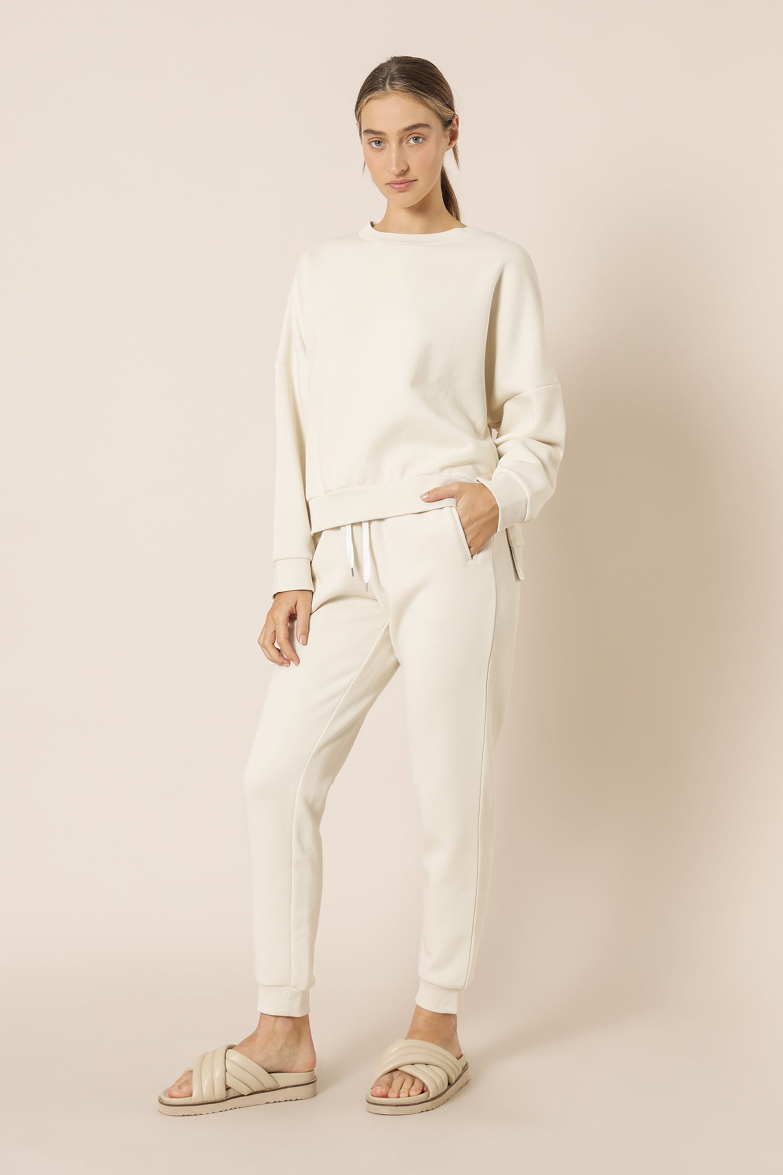 Nude Lucy carter classic oversized sweat ecru sweats
