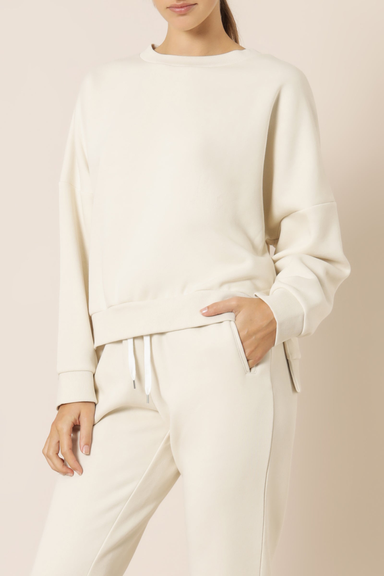 Nude Lucy carter classic oversized sweat ecru sweats