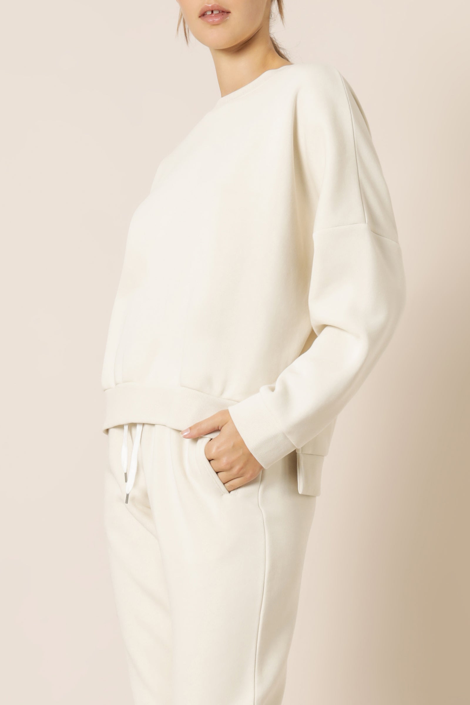 Nude Lucy carter classic oversized sweat ecru sweats