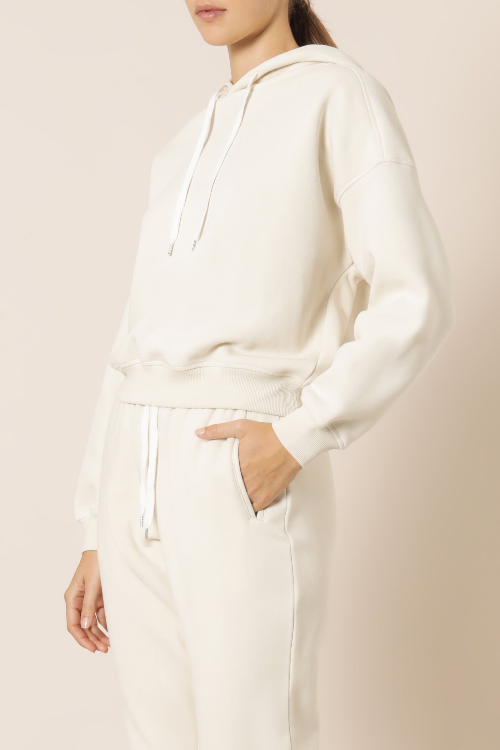 Nude Lucy Carter Classic Hoodie Ecru Sweats 