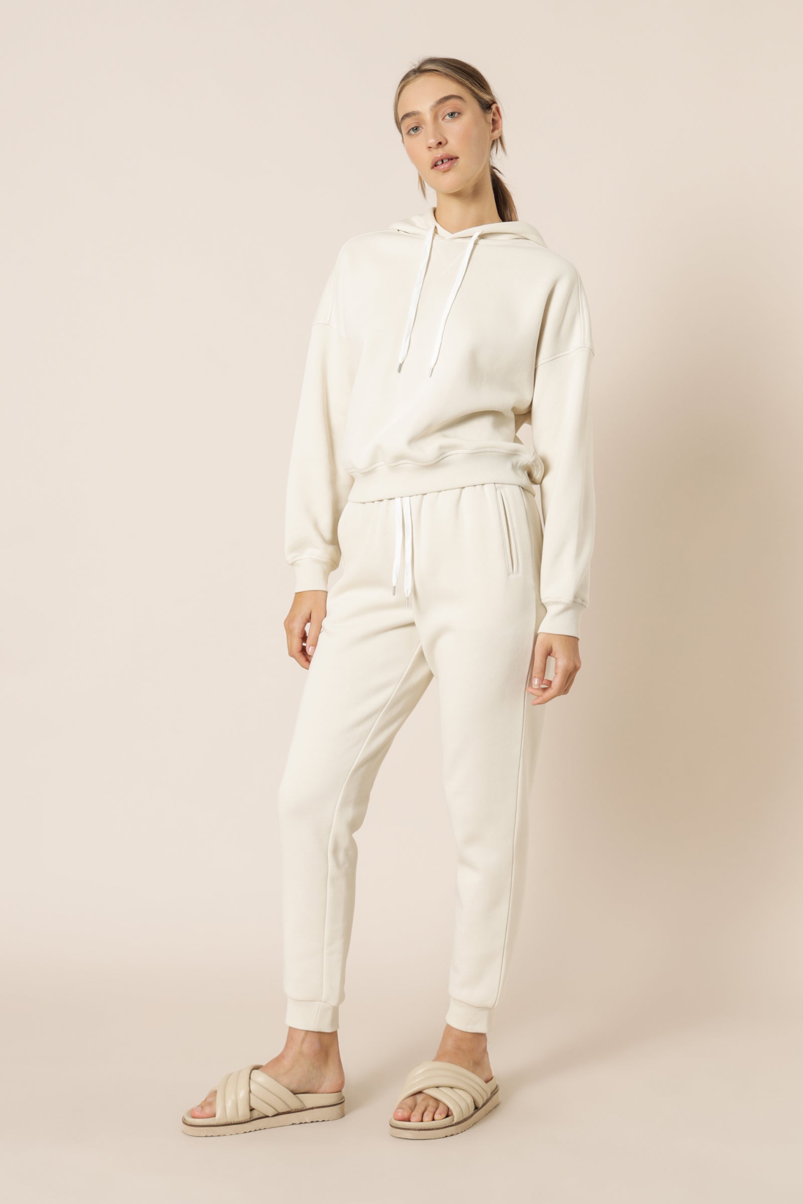 Nude Lucy Carter Classic Hoodie Ecru Sweats 