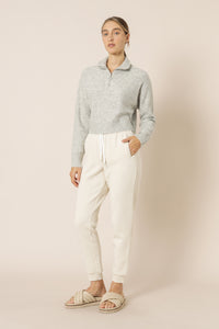 Nude Lucy aiden zip up knit jumper snow marle knits