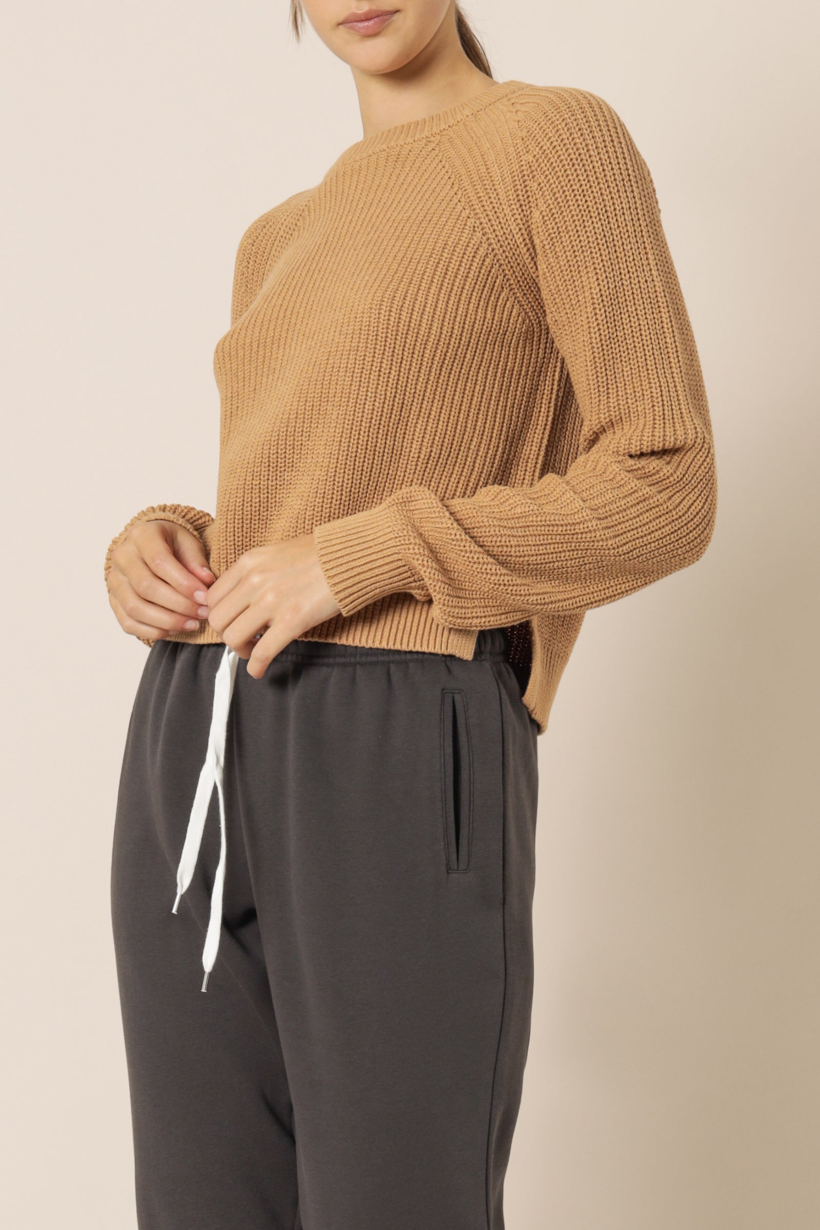 Nude Lucy Kallie Knit Jumper Tan Knits 