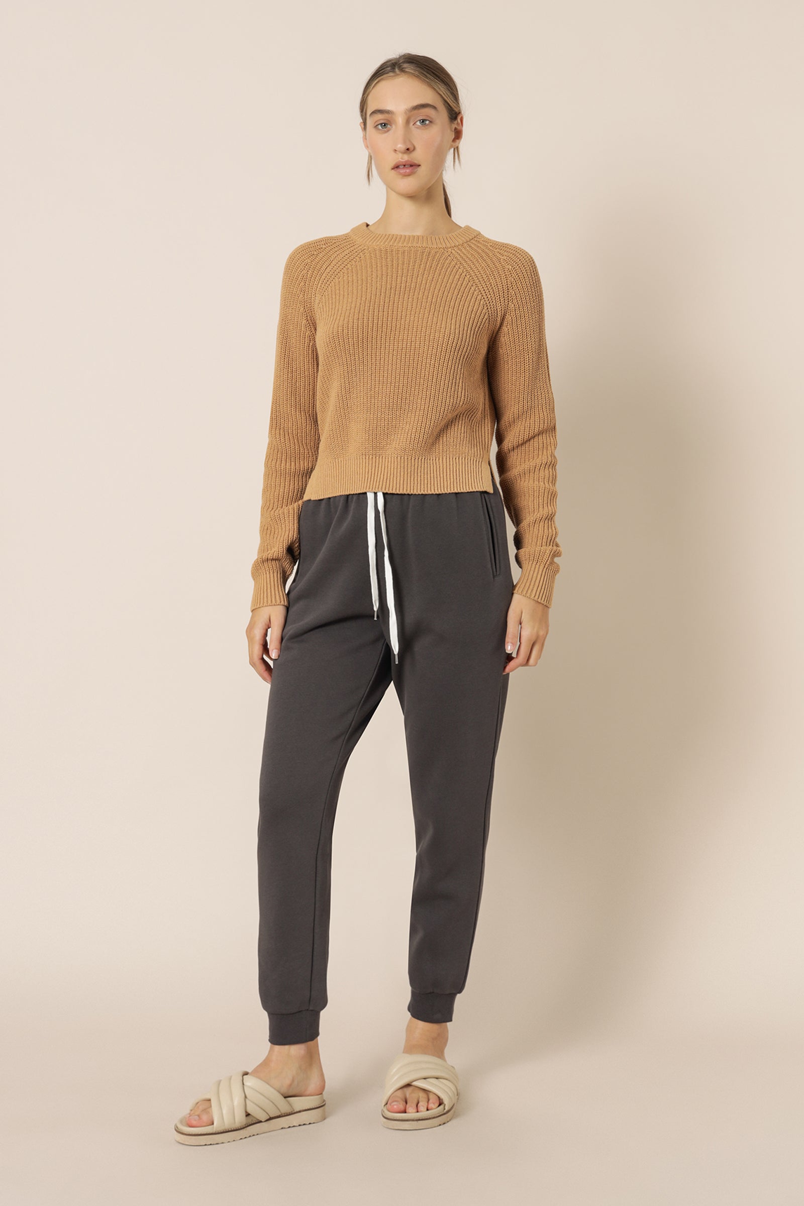 Nude Lucy Kallie Knit Jumper Tan Knits 