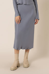 Nude Lucy reese cupro midi skirt washed navy skirt