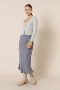 Nude Lucy nude classic knit cardi grey marle knits