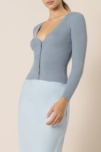 Nude Lucy nude classic knit cardi denim blue knits