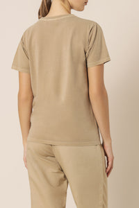 Nude Lucy Nude Lucy washed slogan tee tan top