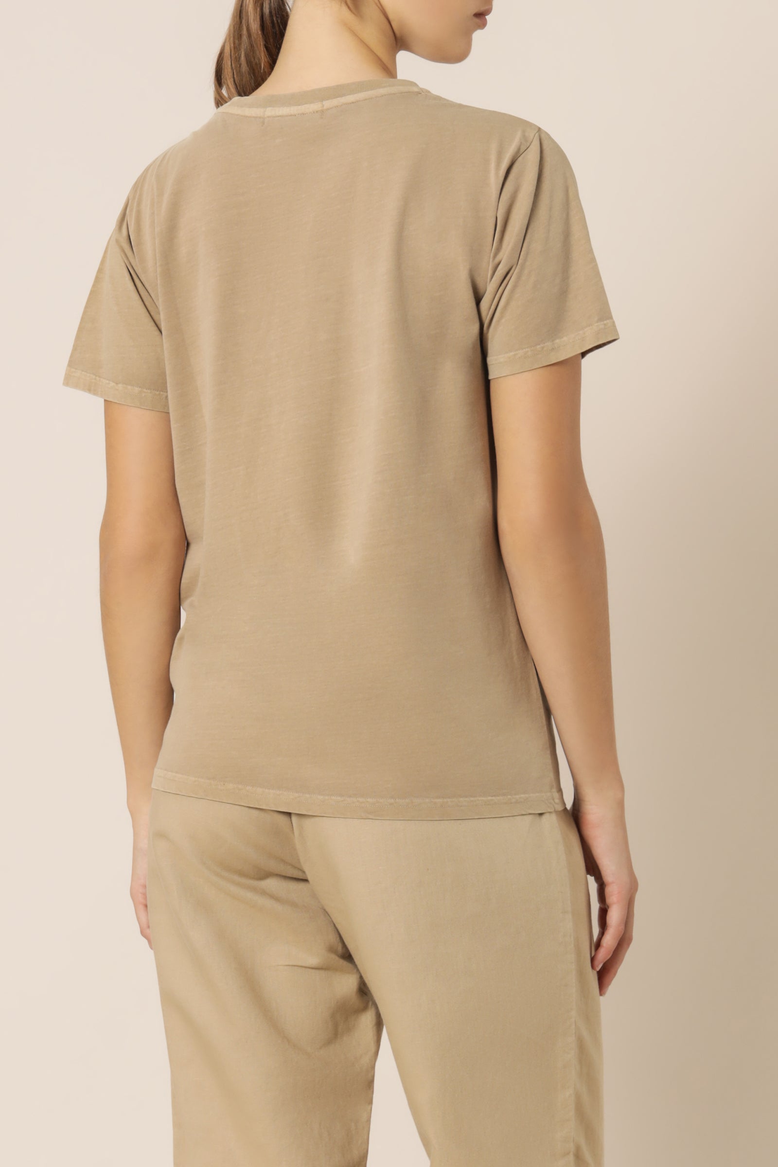 Nude Lucy Nude Lucy Washed Slogan Tee Tan Top 