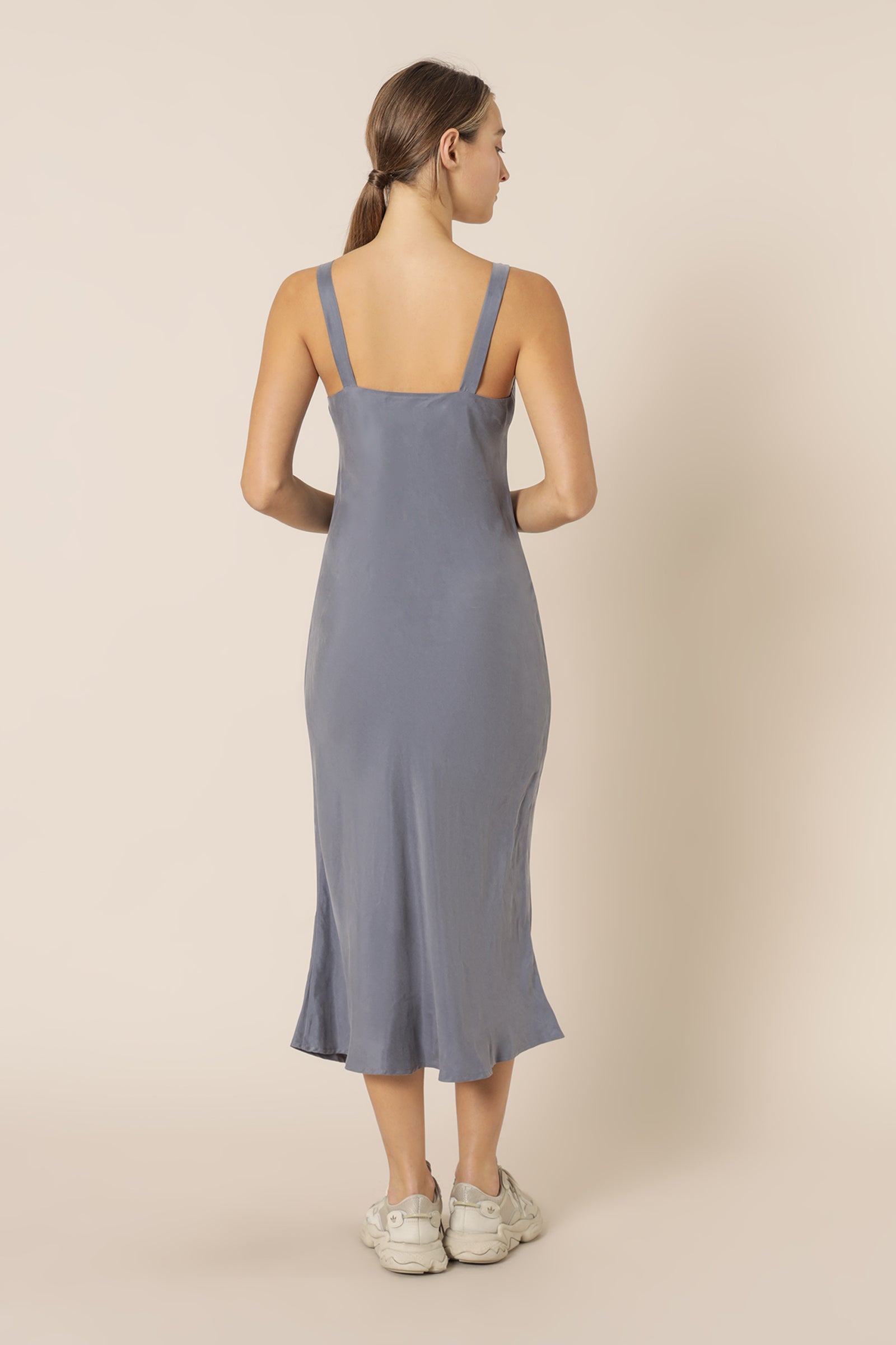 Nude Lucy esme cupro slip dress washed navy dress