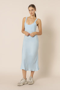 Nude Lucy esme cupro slip dress sky dress