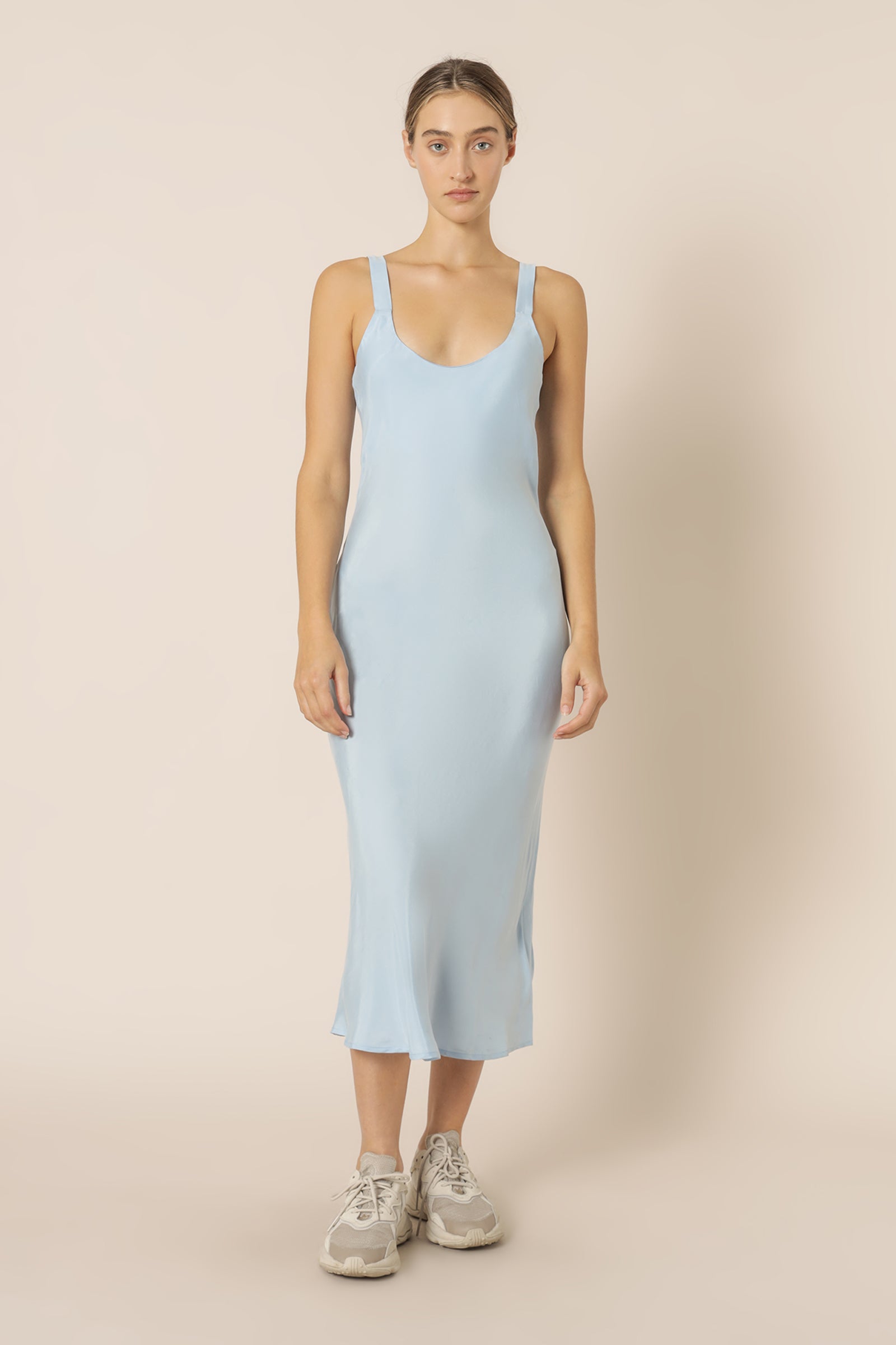 Nude Lucy Esme Cupro Slip Dress Sky Dress 