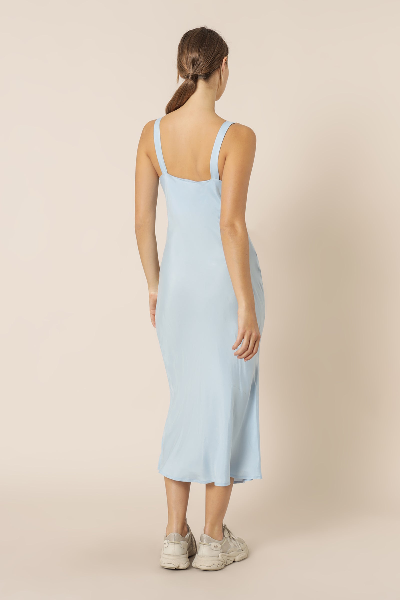 Shop Esme Cupro Slip Dress in Sky | Nude Lucy