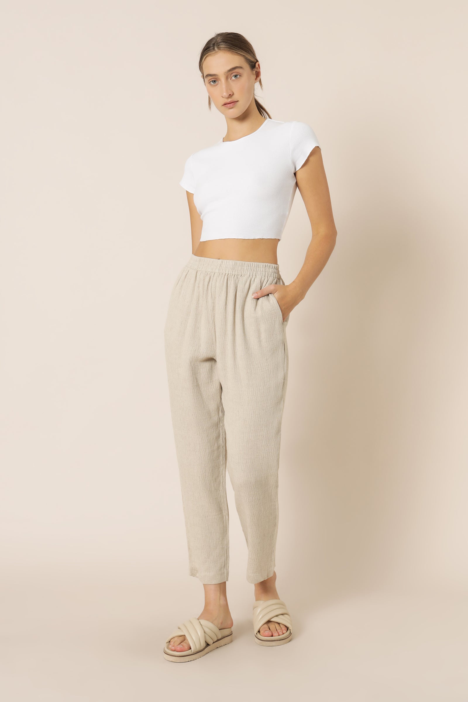 Nude Lucy Rumi Linen Pant Oat Pants 
