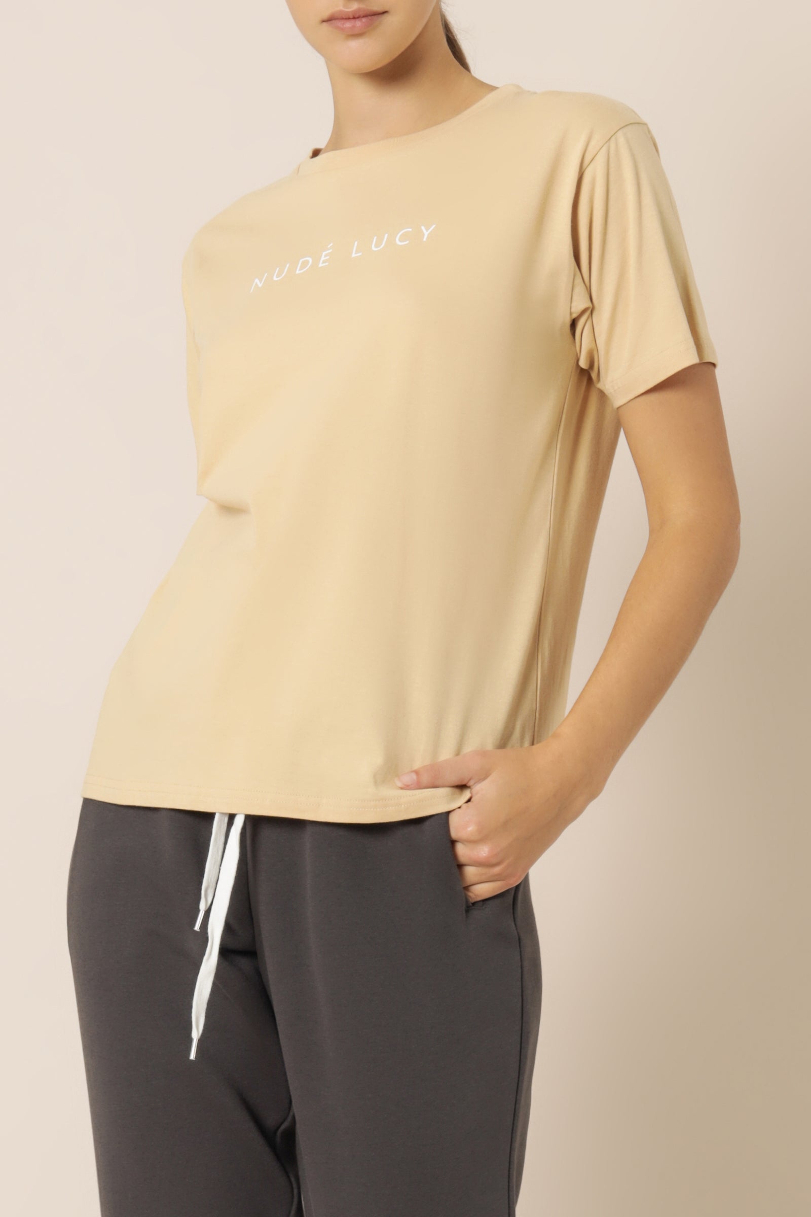 Nude Lucy Nude Lucy slogan tee honey top