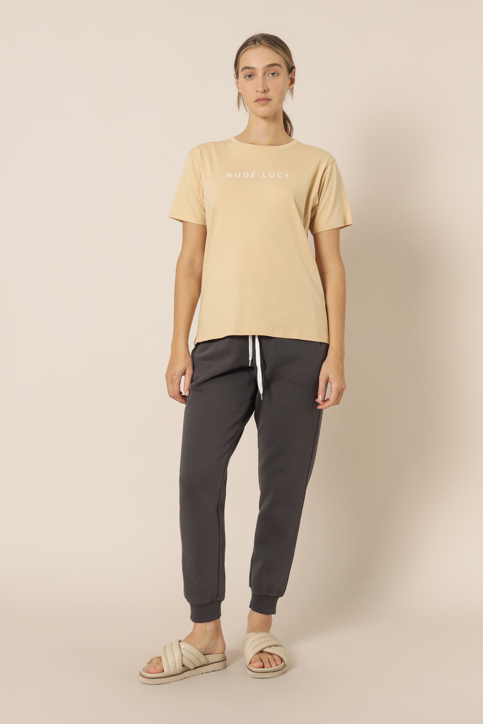 Nude Lucy Nude Lucy slogan tee honey top