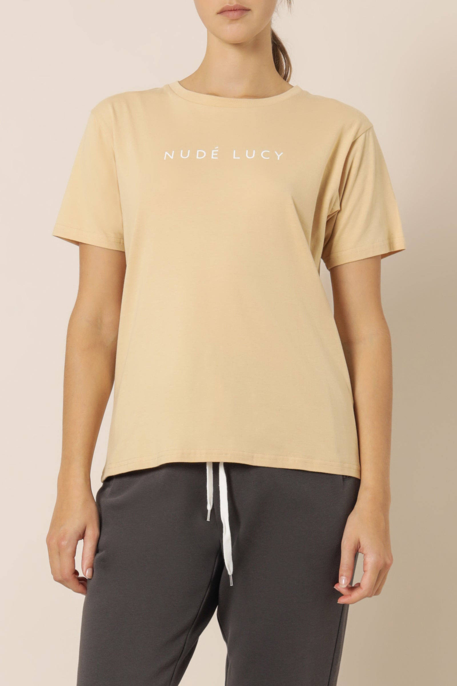 Nude Lucy Nude Lucy slogan tee honey top