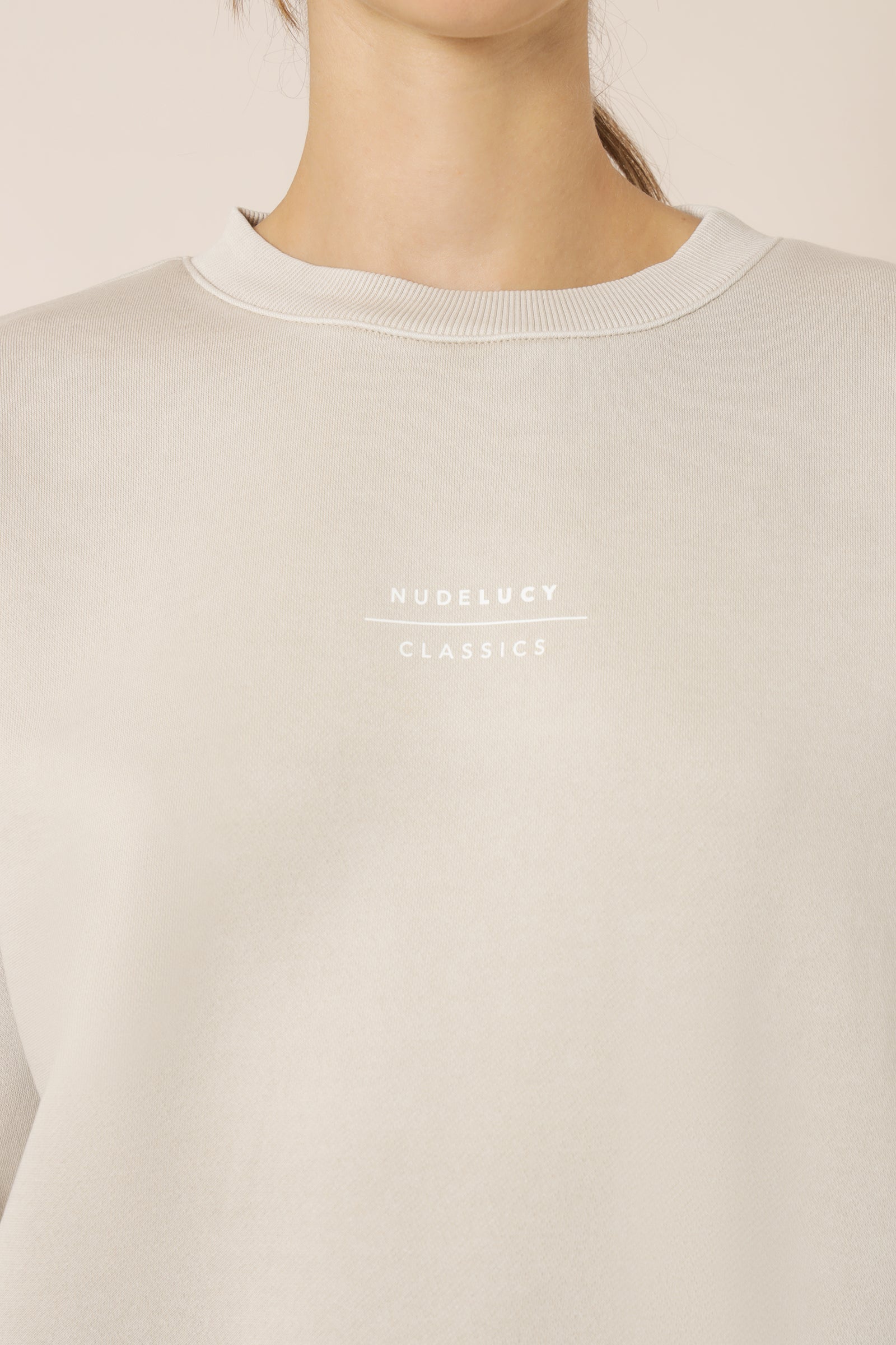 Nude Lucy nude classics slogan sweat stone sweats