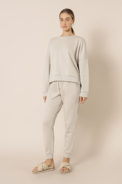CARTER CLASSIC OVERSIZED SWEAT-Stone