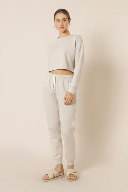 CARTER CLASSIC CROP SWEAT-Stone