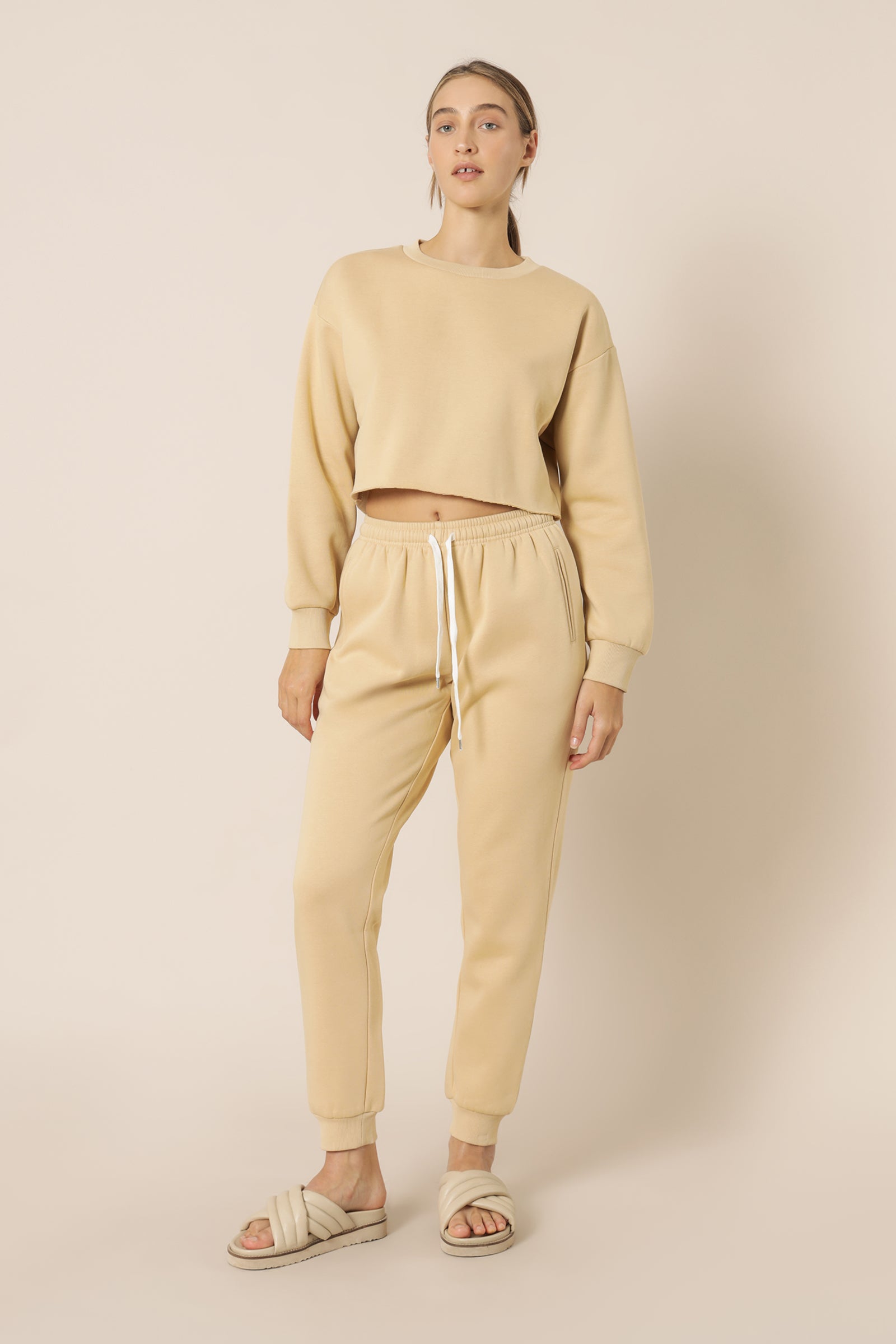 Nude Lucy Carter Classic Crop Sweat Honey Sweats 
