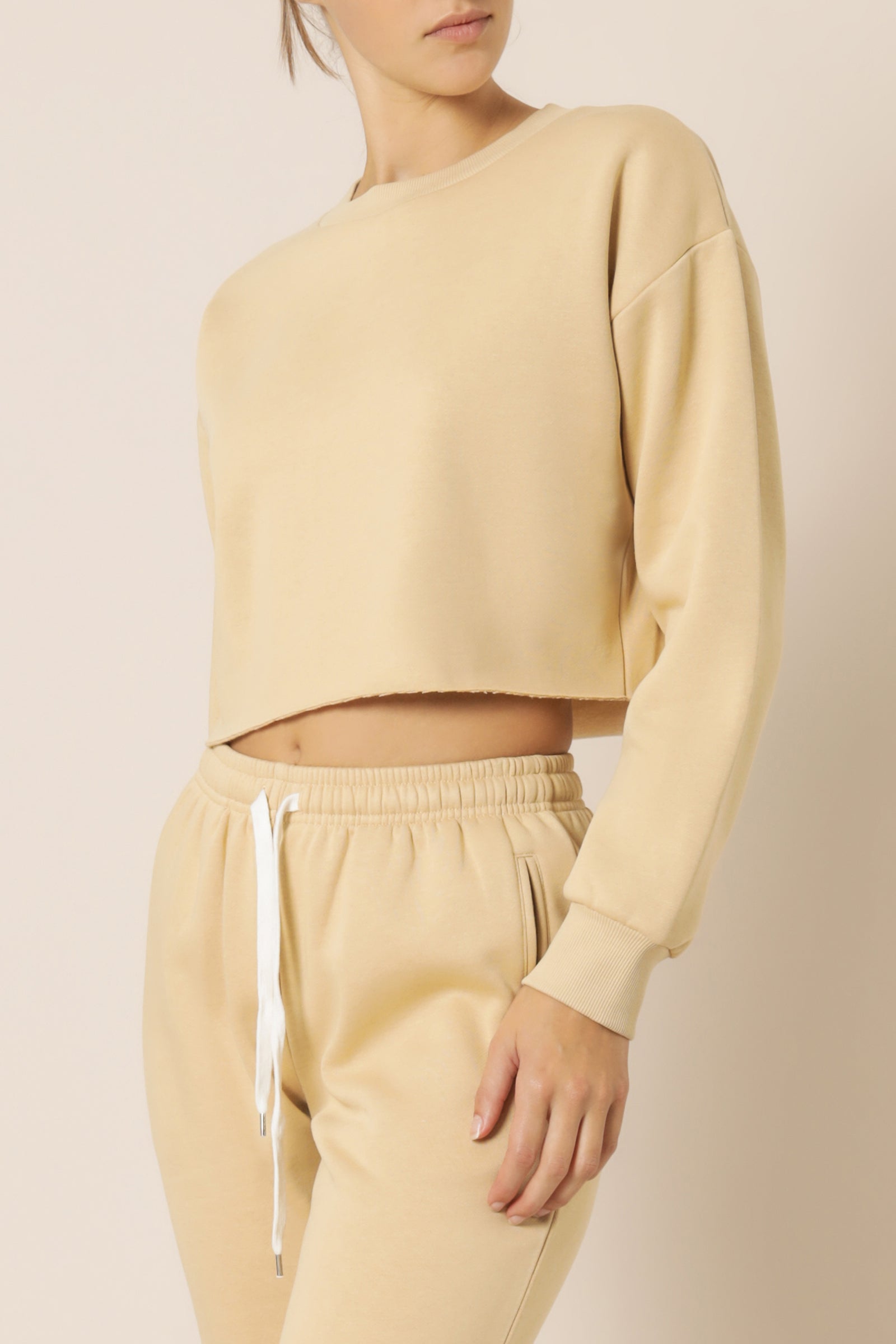 Nude Lucy Carter Classic Crop Sweat Honey Sweats 