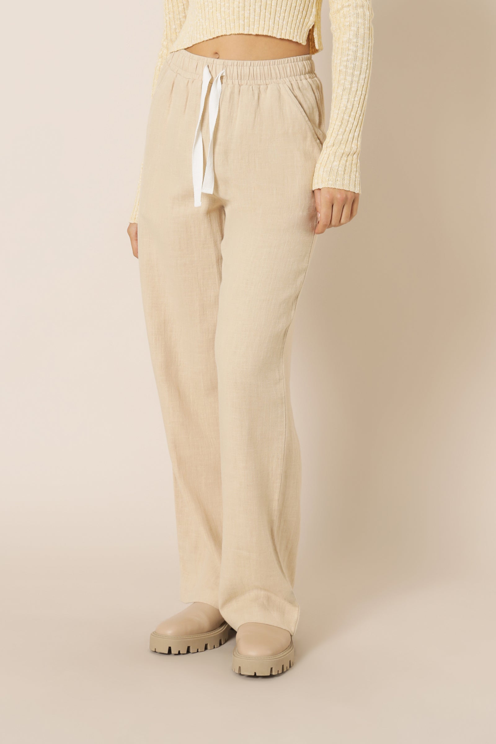 Nude Lucy Marvin Wide Leg Pant Oat Pants 