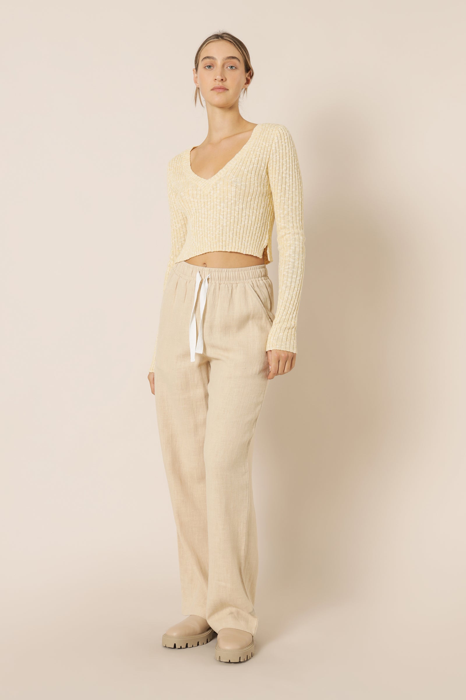 Nude Lucy Marvin Wide Leg Pant Oat Pants 