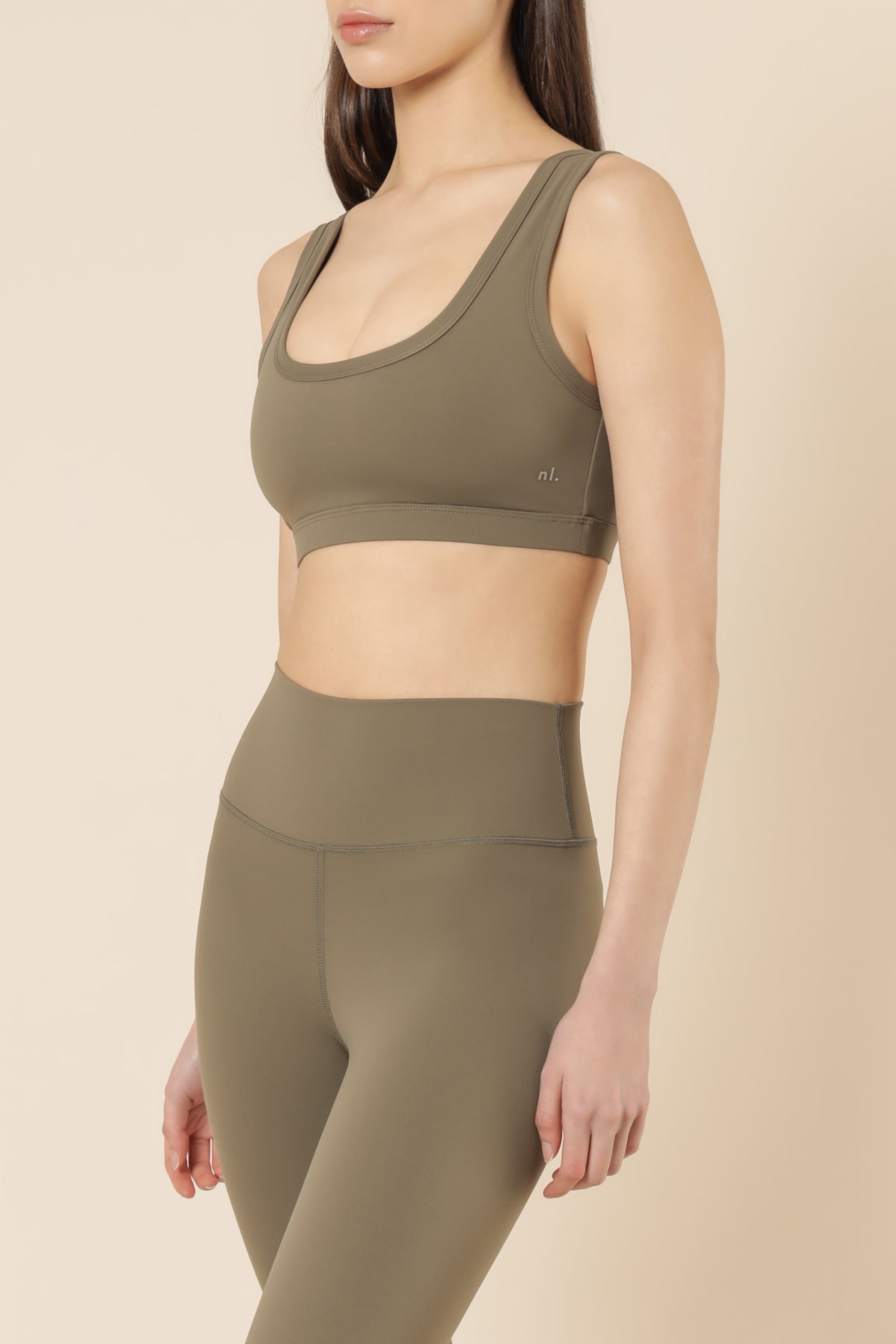 Nude Lucy Nude Active Crop Top Olive Top 