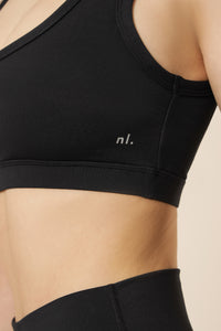 Nude Lucy nude active crop top black top