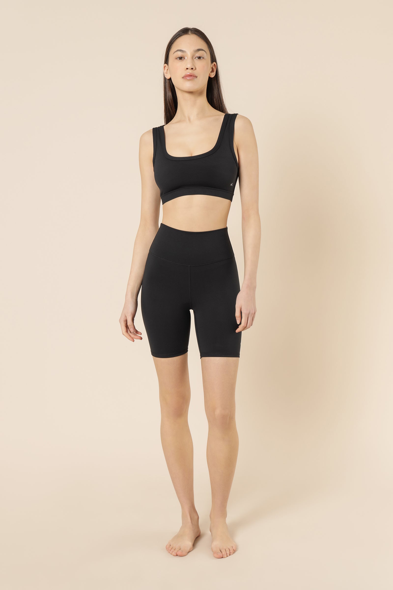 Nude Lucy Nude Active Crop Top Black Top 