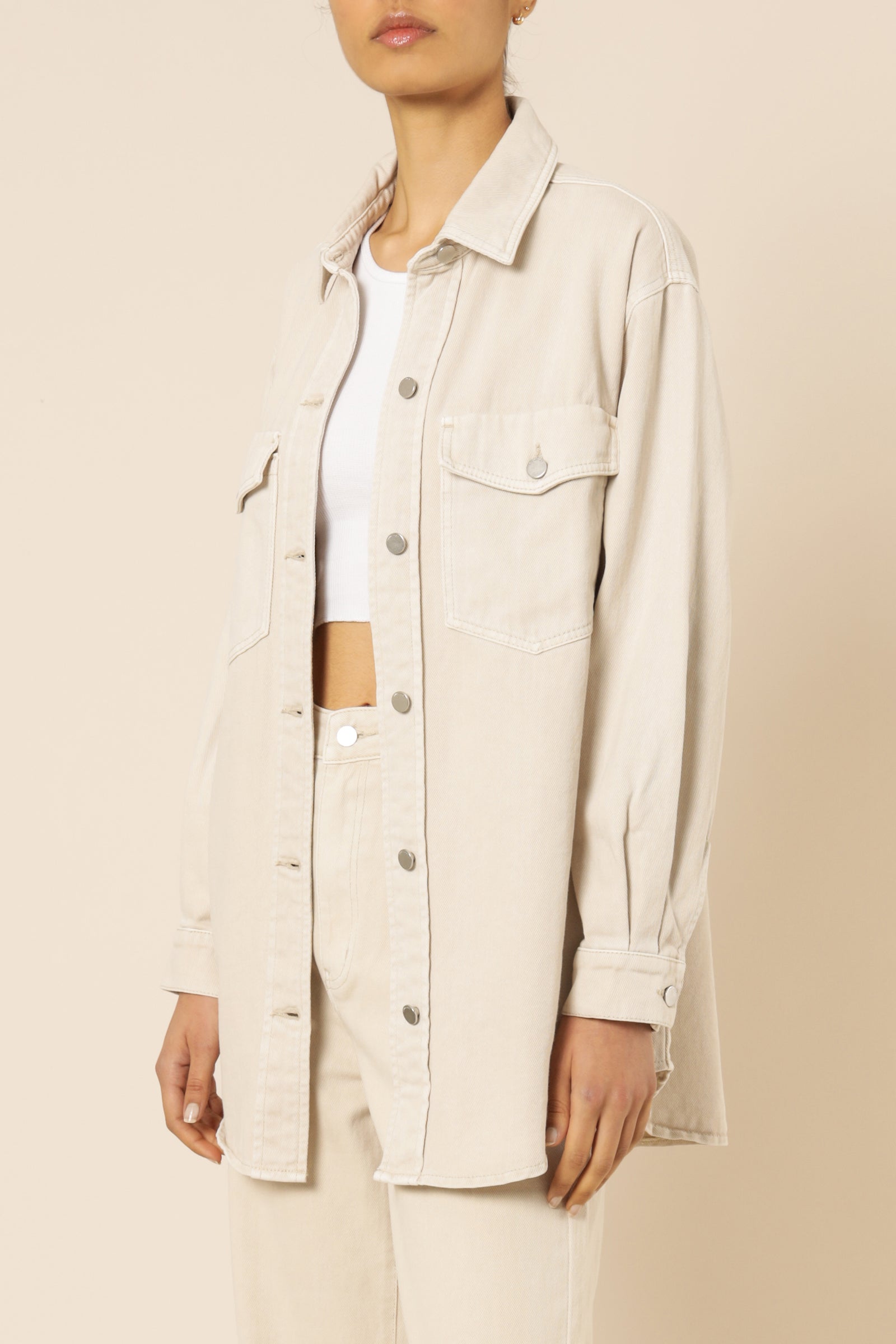 Nude Lucy Rai Denim Jacket Bone Jackets 