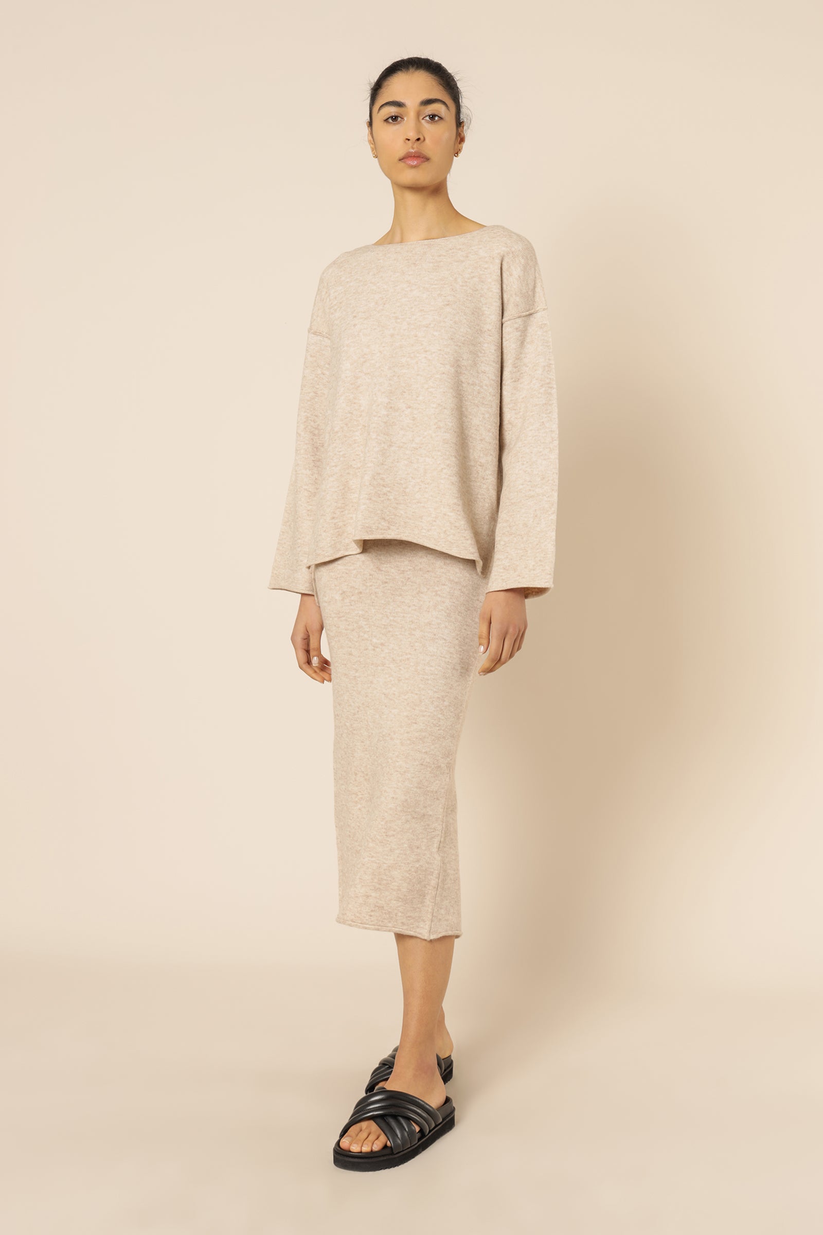 Nude Lucy logan knit top sand knits