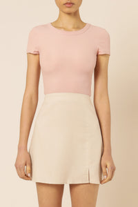 Nude Lucy monroe rib tee pink salt tees