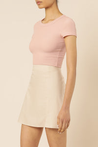 Nude Lucy monroe rib tee pink salt tees