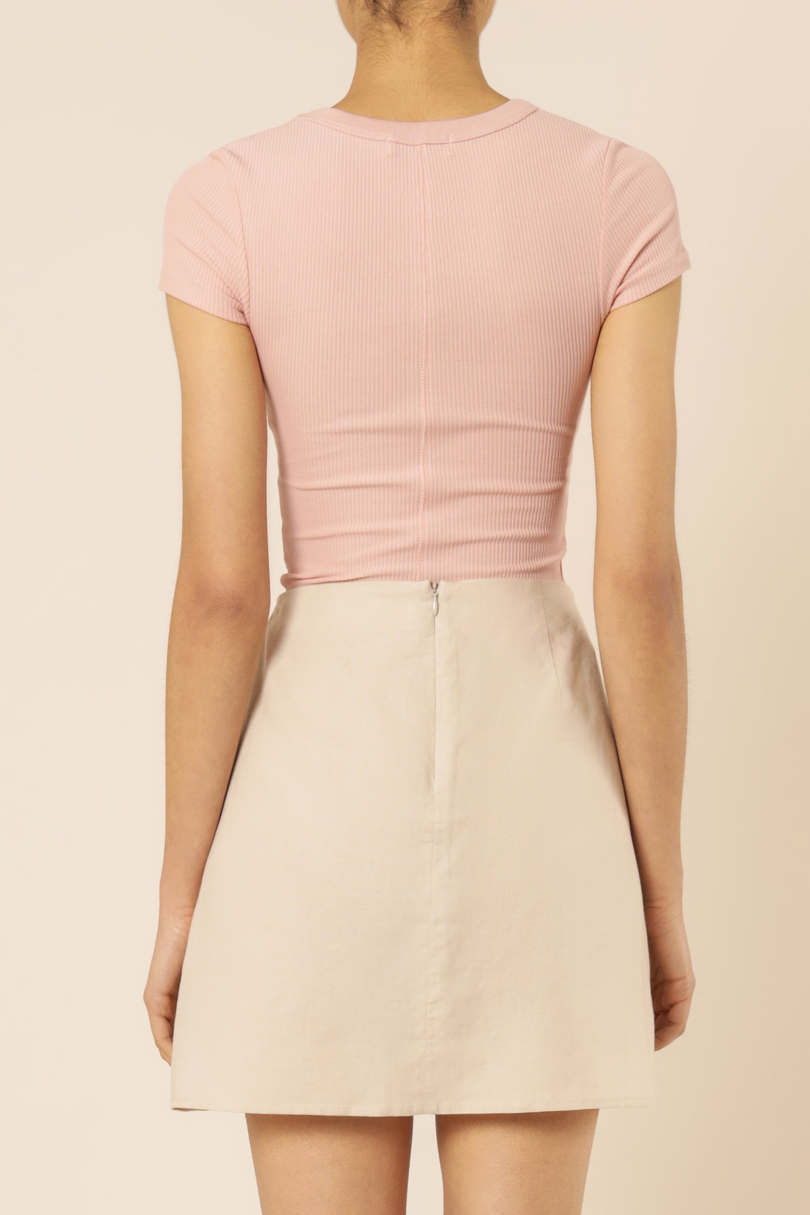 Nude Lucy Monroe Rib Tee Pink Salt Tees 