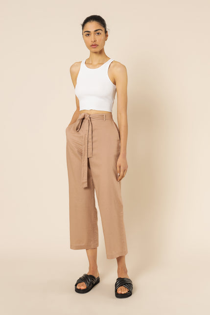 BRYNN WIDE LEG PANT-Desert