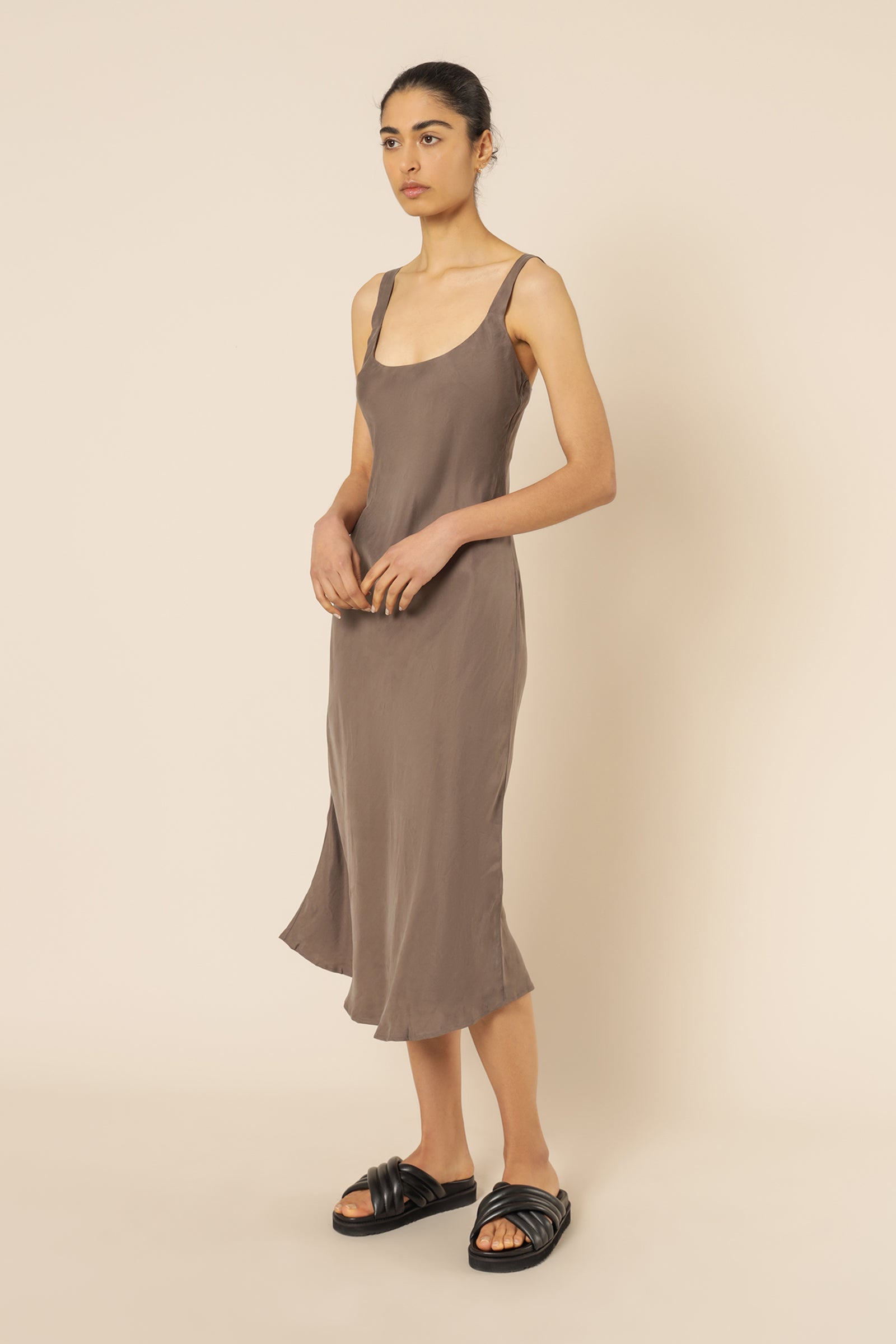 Nude Lucy Esme Cupro Slip Dress Ash Dress 