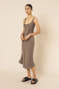 Nude Lucy esme cupro slip dress ash dress