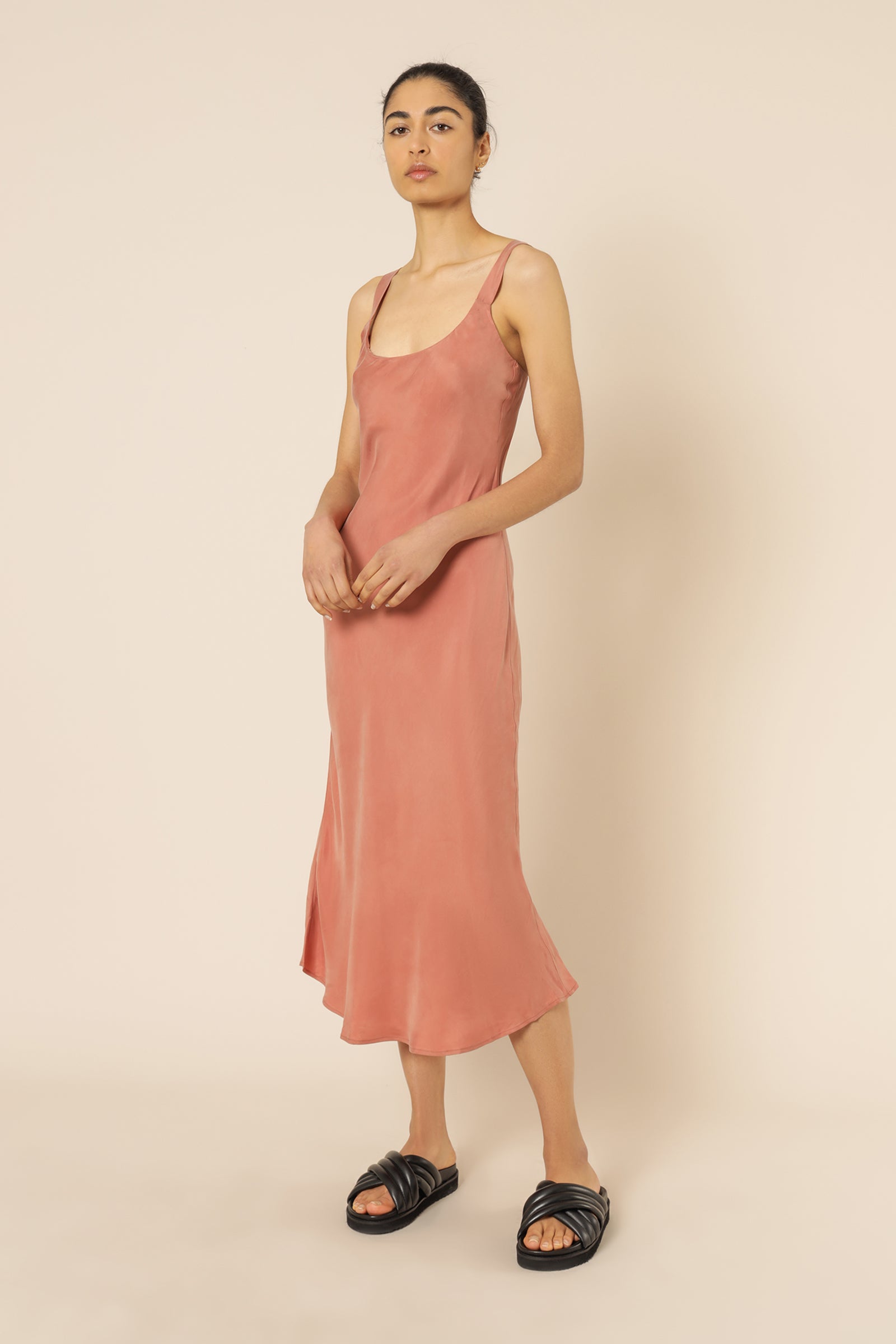Nude Lucy Esme Cupro Slip Dress Henna Dress 