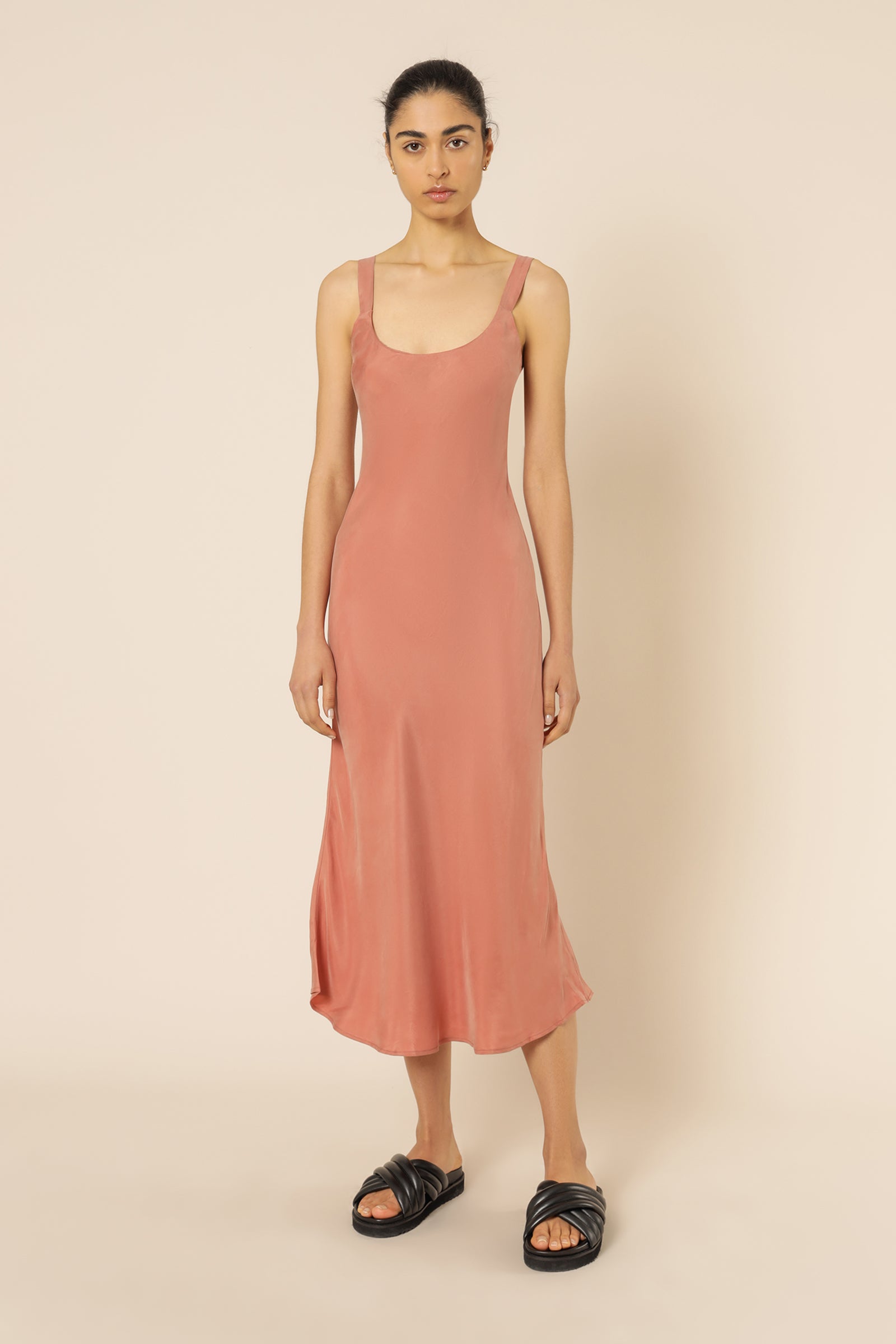 Nude Lucy Esme Cupro Slip Dress Henna Dress 