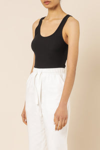 Nude Lucy maya organic rib tank black tees