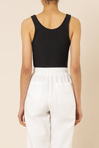 Nude Lucy maya organic rib tank black tees