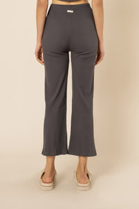 Nude Lucy nude ribbed lounge culotte coal pants