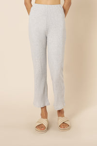 Nude Lucy nude ribbed lounge culotte grey marle pants