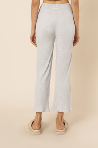 Nude Lucy nude ribbed lounge culotte grey marle pants