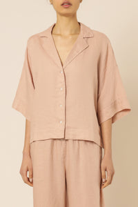 Nude Lucy nude lounge linen shirt clay shirt