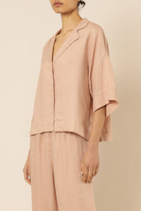 Nude Lucy nude lounge linen shirt clay shirt